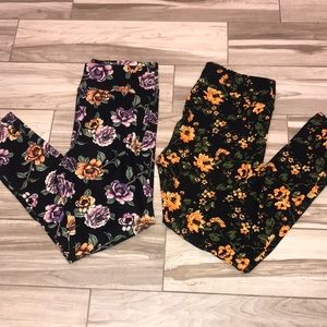 LulaRoe Tall & Curvy 2 floral leggings